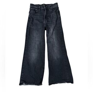 7 For All Mankind Dark Wide-Leg Jeans Italian Fabric Size 25 Crop/Short